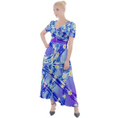 Pop Art Neuro Light Button Up Short Sleeve Maxi Dress by essentialimage365