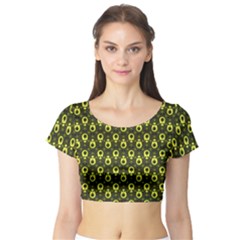 Avocados Short Sleeve Crop Top by Sparkle