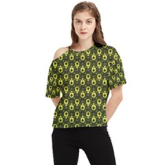 Avocados One Shoulder Cut Out Tee by Sparkle
