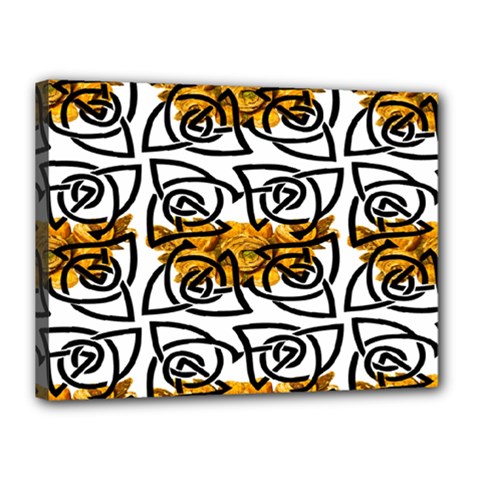 Digital Flowers Canvas 16  X 12  (stretched) by Sparkle