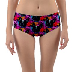 Doggy Reversible Mid-Waist Bikini Bottoms