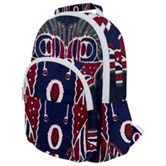 Fantasy Sketchy Drawing Mask Artwork Rounded Multi Pocket Backpack by dflcprintsclothing