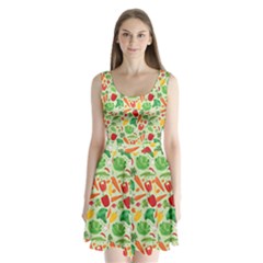 Vegetables Love Split Back Mini Dress  by designsbymallika
