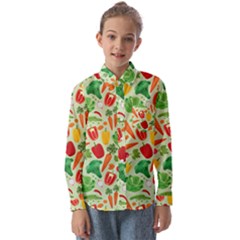 Vegetables Love Kids  Long Sleeve Shirt by designsbymallika