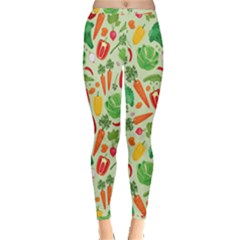 Vegetables Love Inside Out Leggings by designsbymallika