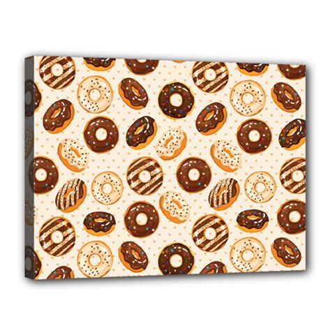 Chocolate Donut Love Canvas 16  X 12  (stretched) by designsbymallika