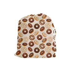 Chocolate Donut Love Drawstring Pouch (large) by designsbymallika