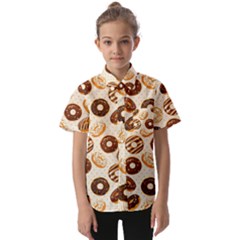 Chocolate Donut Love Kids  Short Sleeve Shirt by designsbymallika