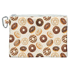 Chocolate Donut Love Canvas Cosmetic Bag (xl) by designsbymallika