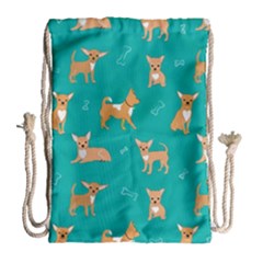 Cute Chihuahua Dogs Drawstring Bag (large) by SychEva