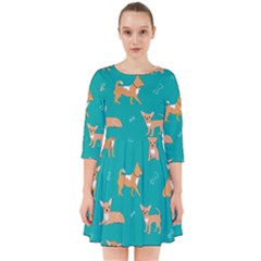 Cute Chihuahua Dogs Smock Dress by SychEva