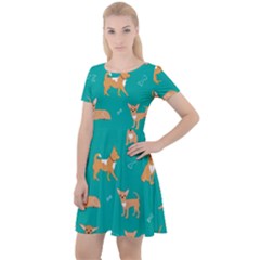 Cute Chihuahua Dogs Cap Sleeve Velour Dress  by SychEva