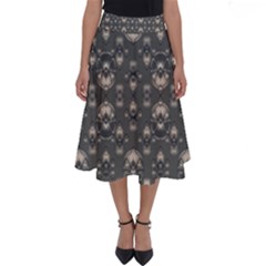 Modern Geometric Ornate Pattern Design Perfect Length Midi Skirt