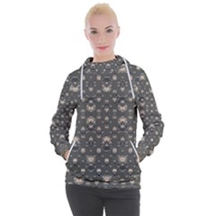 Modern Geometric Ornate Pattern Design Women s Hooded Pullover