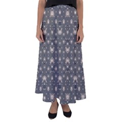 Modern Geometric Ornate Pattern Design Flared Maxi Skirt by dflcprintsclothing