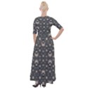 Modern Geometric Ornate Pattern Design Half Sleeves Maxi Dress View2