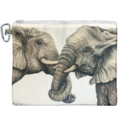 Two Elephants  Canvas Cosmetic Bag (xxxl)