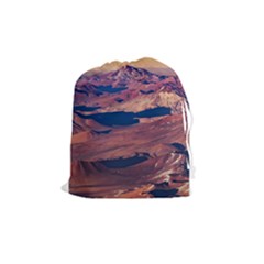 Atacama Desert Aerial View Drawstring Pouch (medium) by dflcprintsclothing