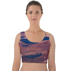 Atacama Desert Aerial View Velvet Crop Top by dflcprintsclothing