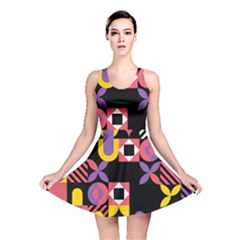 Summer Mosaic Print Reversible Skater Dress by designsbymallika