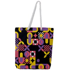 Summer Mosaic Print Full Print Rope Handle Tote (large) by designsbymallika