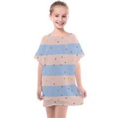 Summer Golden Love Kids  One Piece Chiffon Dress by designsbymallika