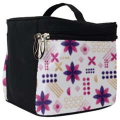 Minimal Floral Pattern Make Up Travel Bag (big) by designsbymallika