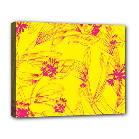 Floral Abstract Pattern Deluxe Canvas 20  x 16  (Stretched)