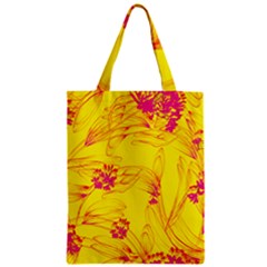 Floral Abstract Pattern Zipper Classic Tote Bag by designsbymallika