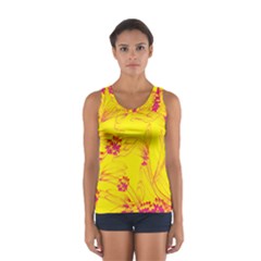 Floral Abstract Pattern Sport Tank Top  by designsbymallika