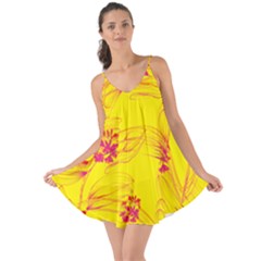 Floral Abstract Pattern Love the Sun Cover Up