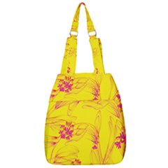 Floral Abstract Pattern Center Zip Backpack by designsbymallika