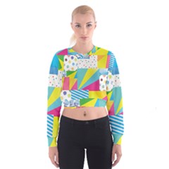 Geometric Pattern Cropped Sweatshirt by designsbymallika