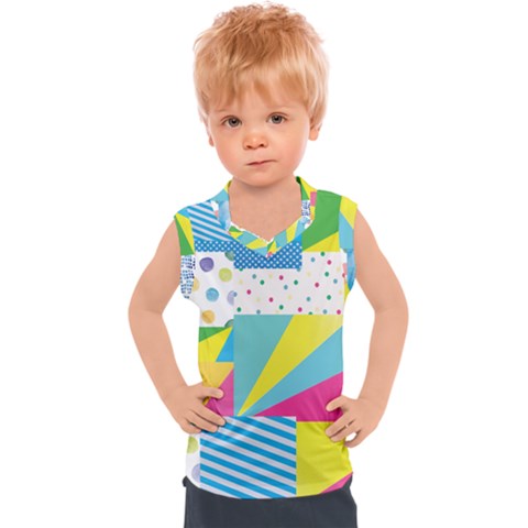 Geometric Pattern Kids  Sport Tank Top by designsbymallika