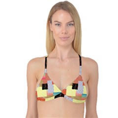 Tribal Mosaic Print Reversible Tri Bikini Top