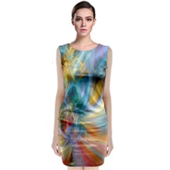 Colorful Thoughts Classic Sleeveless Midi Dress by WolfepawFractals