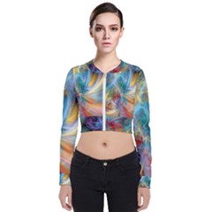 Colorful Thoughts Long Sleeve Zip Up Bomber Jacket by WolfepawFractals