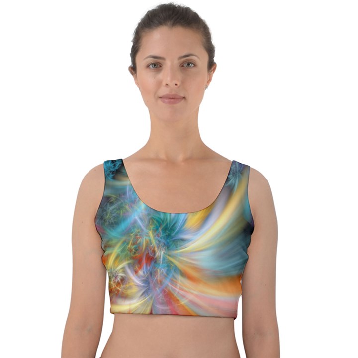 Colorful Thoughts Velvet Crop Top