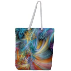 Colorful Thoughts Full Print Rope Handle Tote (large) by WolfepawFractals