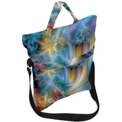 Colorful Thoughts Fold Over Handle Tote Bag by WolfepawFractals