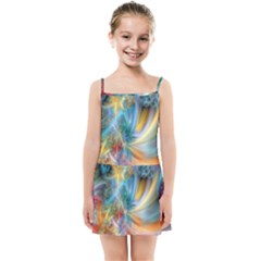 Colorful Thoughts Kids  Summer Sun Dress by WolfepawFractals