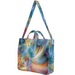 Colorful Thoughts Square Shoulder Tote Bag by WolfepawFractals