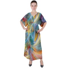 Colorful Thoughts V-neck Boho Style Maxi Dress