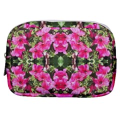 Magenta Flowers Make Up Pouch (small) by kaleidomarblingart