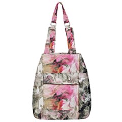 Marbling Collage Center Zip Backpack