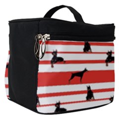 Doberman Dogs On Lines Make Up Travel Bag (small) by SychEva