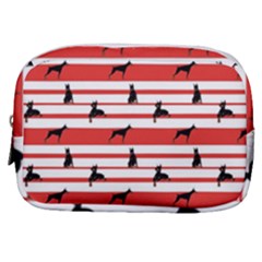 Doberman Dogs On Lines Make Up Pouch (small) by SychEva