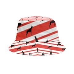 Doberman Dogs On Lines Inside Out Bucket Hat by SychEva