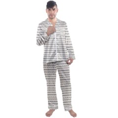 Mixed Gray Striped Ethnic Seamless Pattern Men s Long Sleeve Satin Pajamas Set by dflcprintsclothing