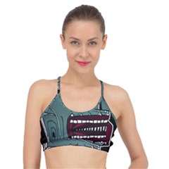 Colored Creepy Man Portrait Illustration Basic Training Sports Bra by dflcprintsclothing